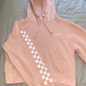 Vans light pink cropped hoodie